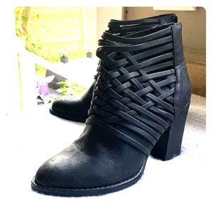 Black Strappy Booties